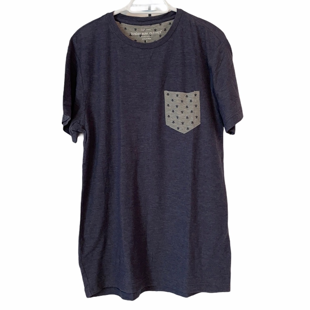 Sunday Work Clothes turtle t shirt blue size large